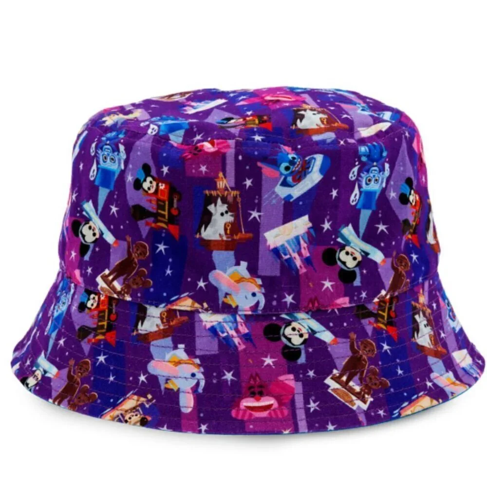 🆕🎡 NWT Disney Bucket Hat, Reversible by Joey Chou - Stitch, Mickey, Dumbo, etc
